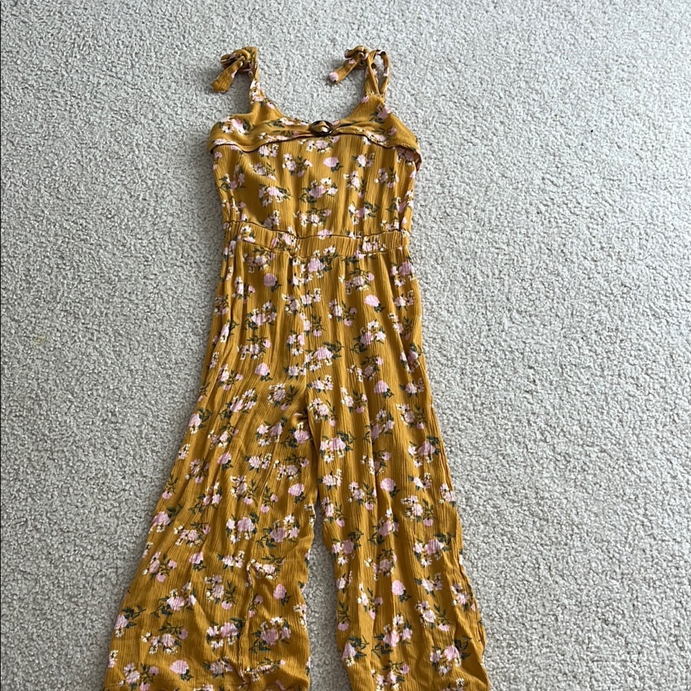Floral Mustard Jumpsuit